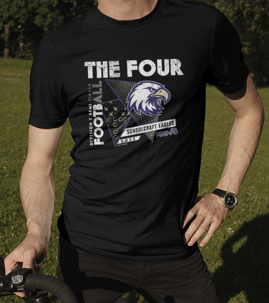 Schoolcraft Eagles MHSAA 2025 Football Division 7 The Four T-Shirt
