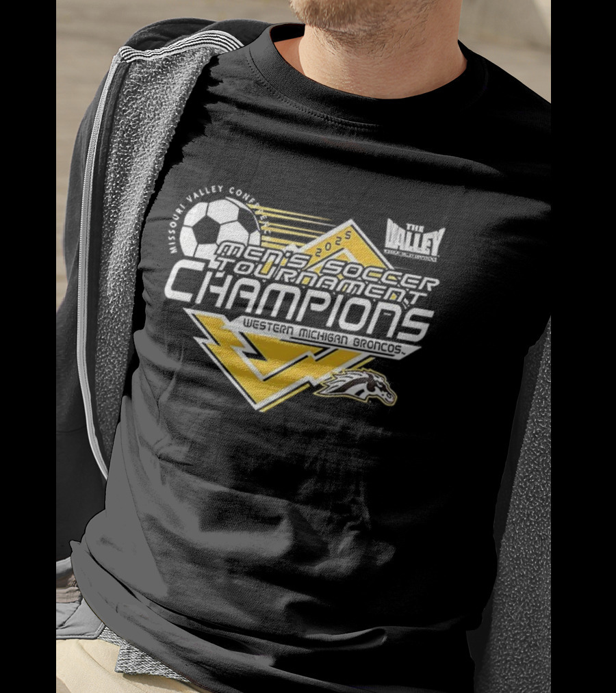 Missouri Valley Conference Soccer Champions Western Michigan Broncos 2025 T-Shirt