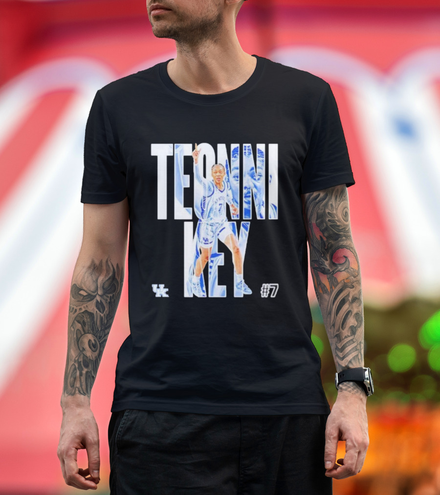 Teonni Key Kentucky Wildcats #7 Women’s Basketball NCAA UK Logo T-Shirt