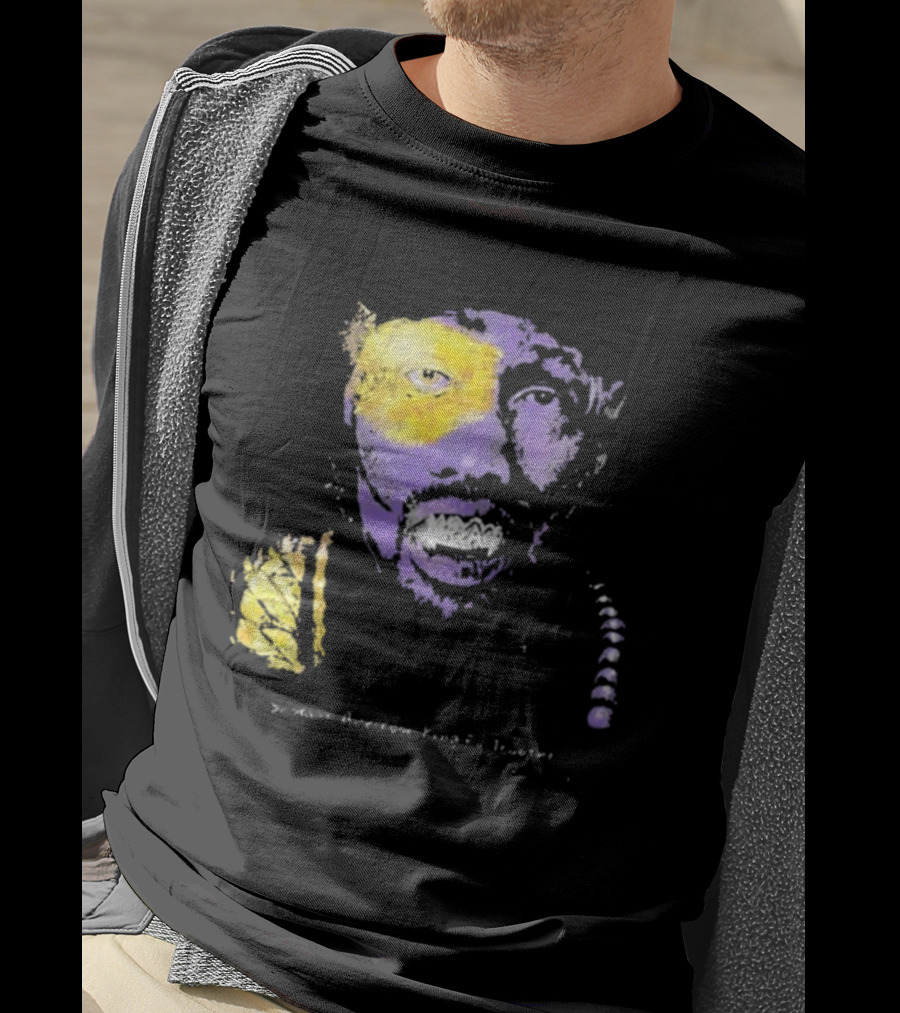 Bobby Digital Vs RZA Wu-Tang Clan Portrait Yellow Purple T-Shirt