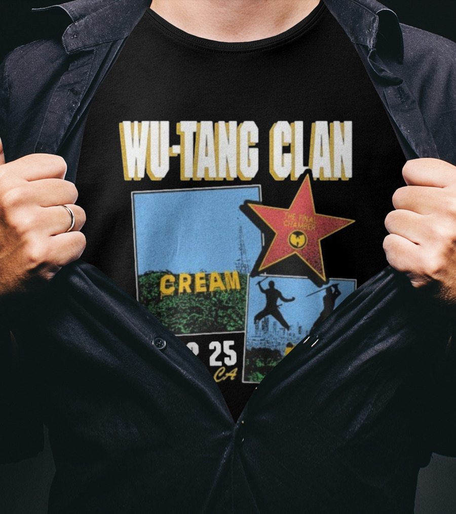 Wu-Tang Clan Cream The Final Chamber Tour 06.22 25 Los Angeles CA T-Shirt