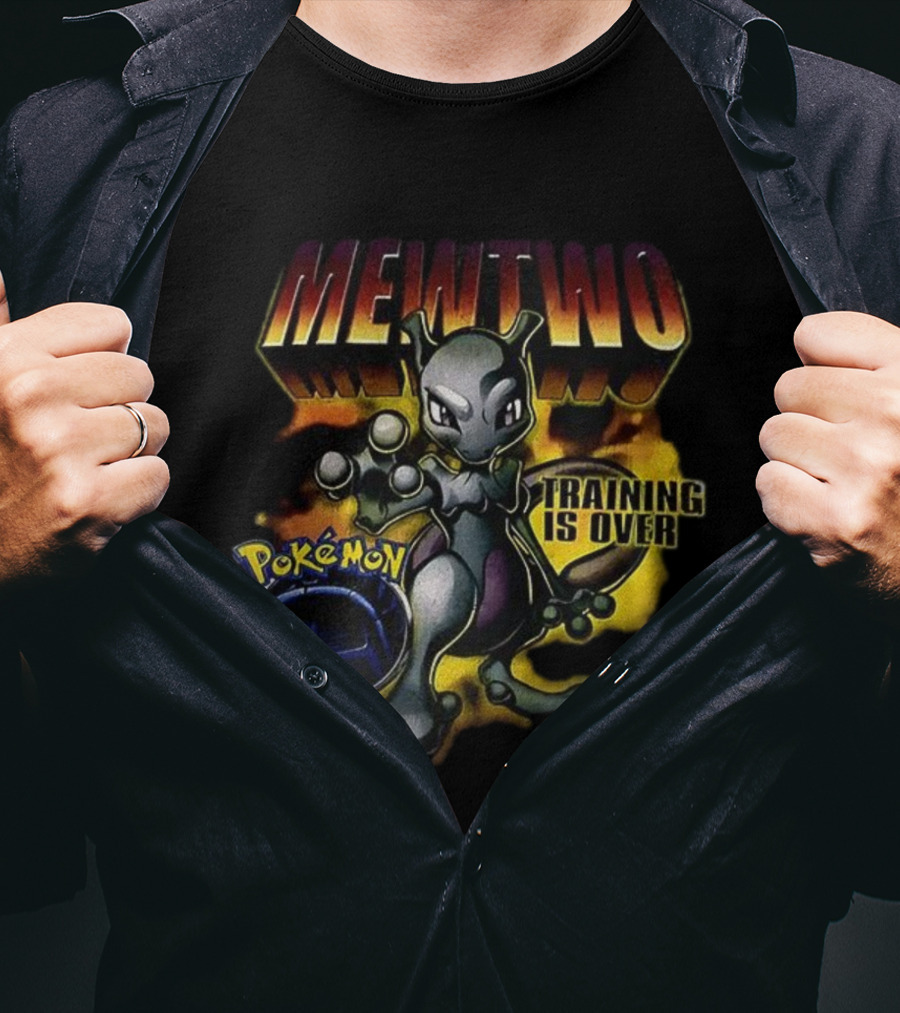 Pokémon Mewtwo Training Is Over Iconic Battle Style T-Shirt
