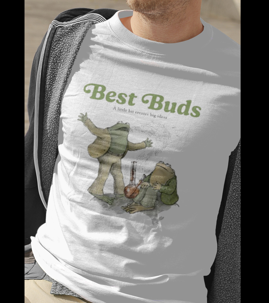 Best Buds A Little Bit Creates Big Ideas Frog Characters With Bong T-Shirt