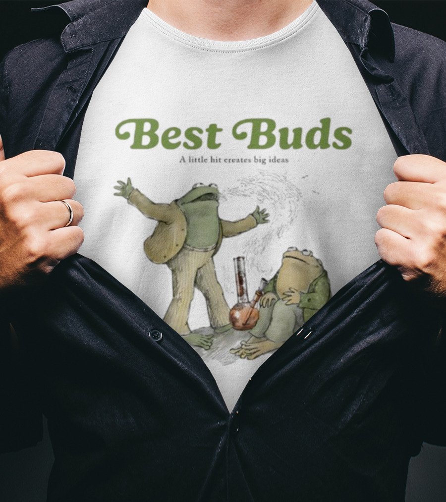 Best Buds A Little Bit Creates Big Ideas Frog Characters With Bong T-Shirt