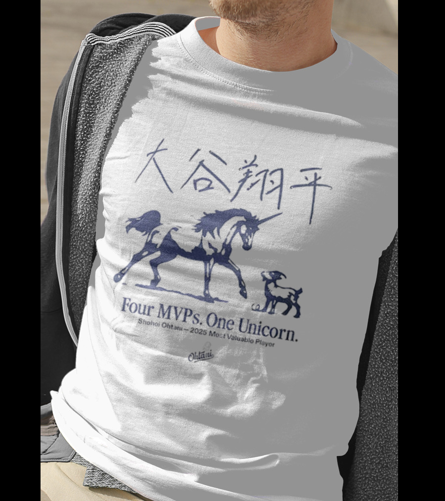 Shohei Ohtani Four MVPs One Unicorn Most Valuable Player 2023 T-Shirt