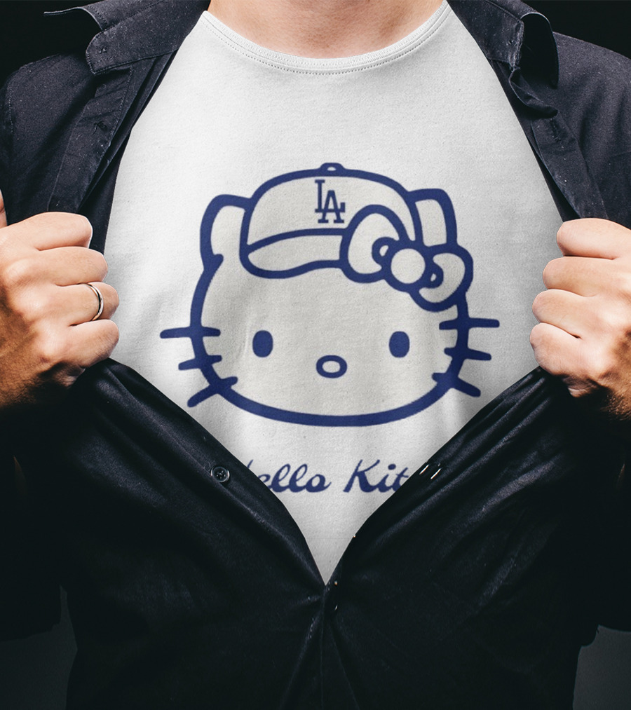 Hello Kitty LA Dodgers MLB World Series 2025 Collaboration T-Shirt