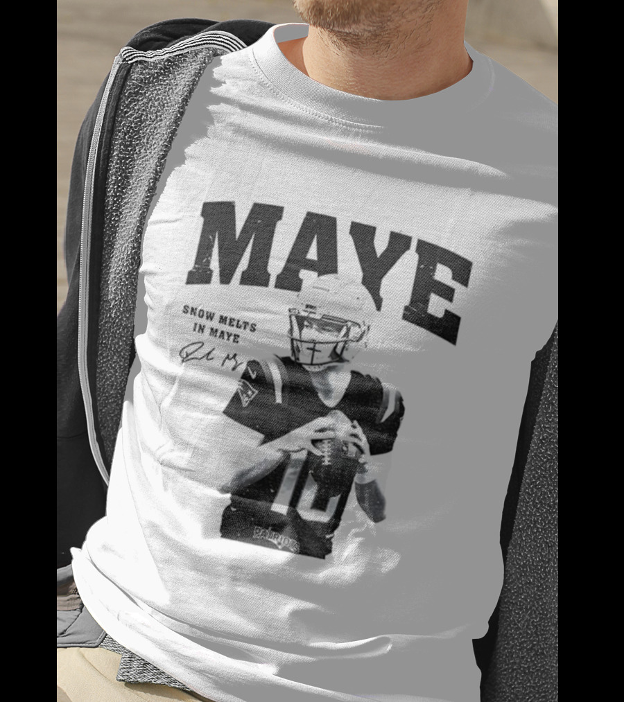 New England Patriots NFL Football Snow Melts In Maye Signature Apparel T-Shirt