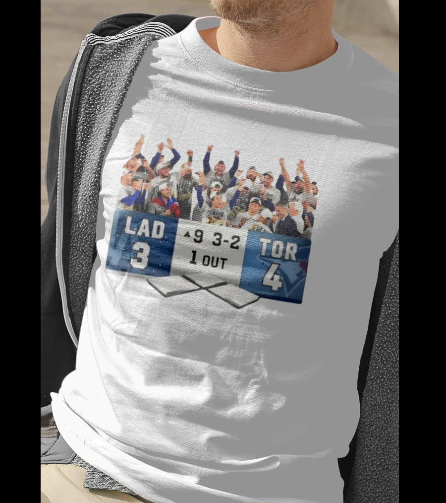 Toronto Blue Jays Champions 4 3 Los Angeles Dodgers 1 Out T-Shirt