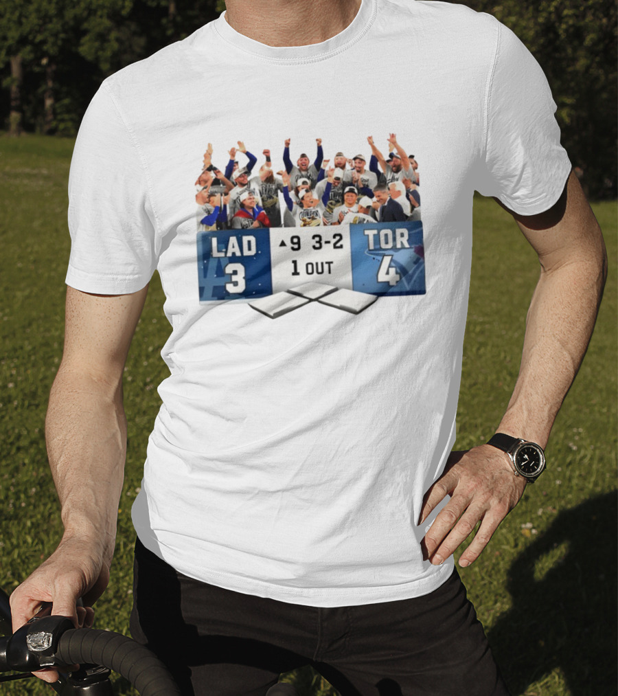 Toronto Blue Jays Champions 4 3 Los Angeles Dodgers 1 Out T-Shirt