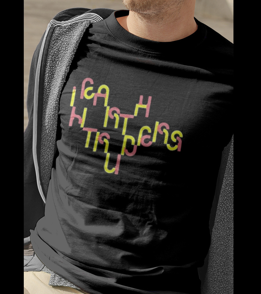 Bjork Earth Intruders Yellow Pink Text T-Shirt