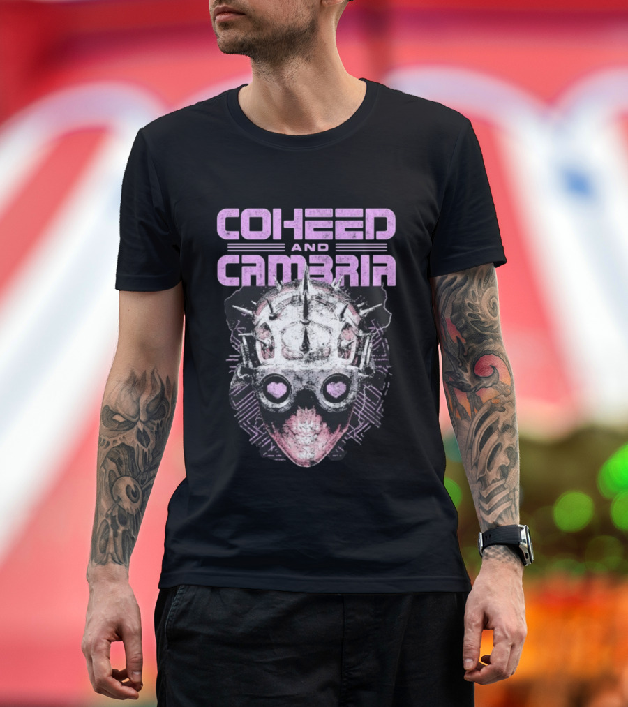 Coheed And Cambria Spiked Mask Heart Eyes T-Shirt
