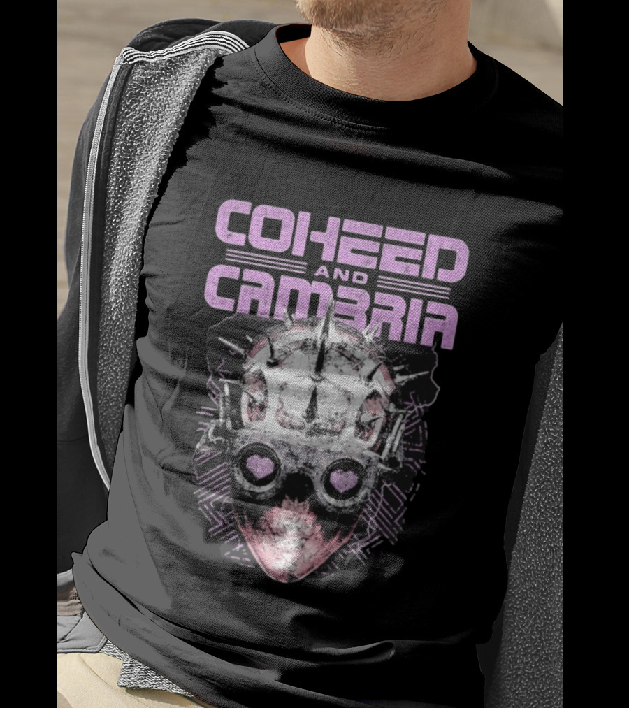 Coheed And Cambria Spiked Mask Heart Eyes T-Shirt