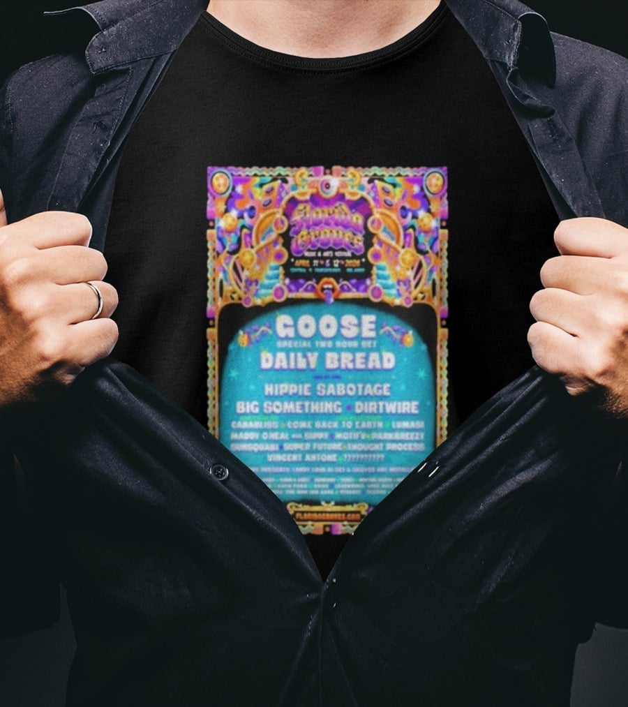 Florida Groove Festival April 11-12 2026 Central Florida Fairgrounds Goose Daily Bread Lineup T-Shirt