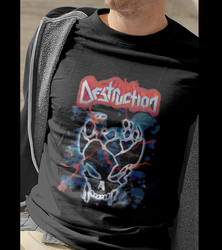 Destruction Band 40 Years Anniversary Skull Artwork T-Shirt