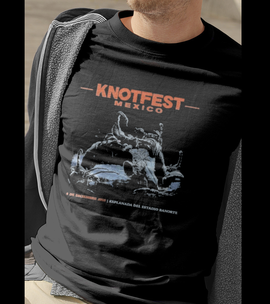 Knotfest Mexico 2025 Scorpion Skull December 6 Estadio Banorte Event T-Shirt