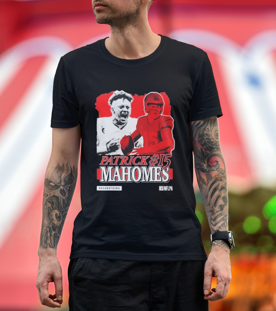 Patrick Mahomes #15 Dreamathon Red Football Legend T-Shirt