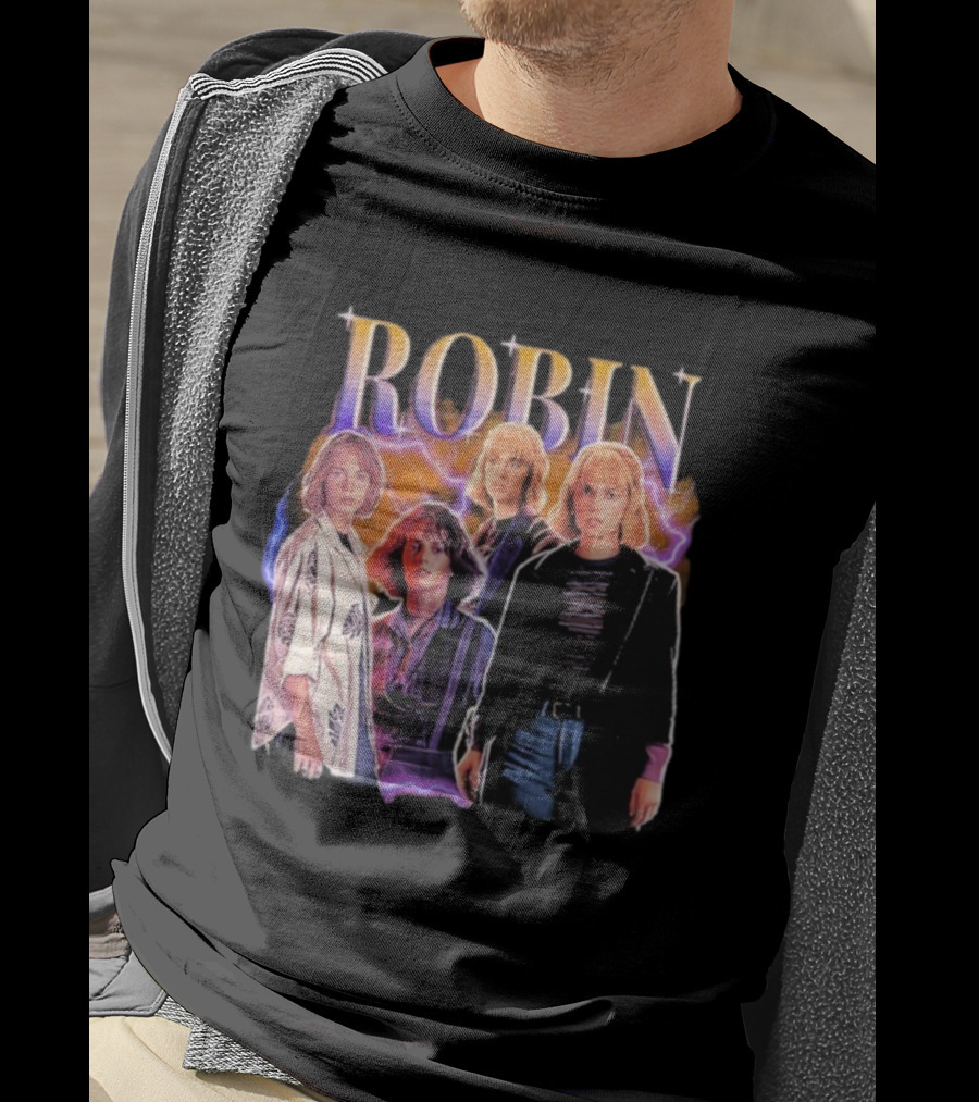 Robin Hearthrob Stranger Things Retro Lightning Style T-Shirt