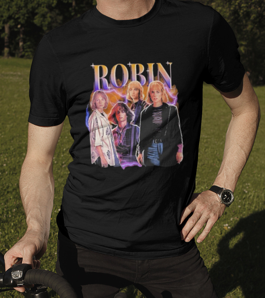 Robin Hearthrob Stranger Things Retro Lightning Style T-Shirt
