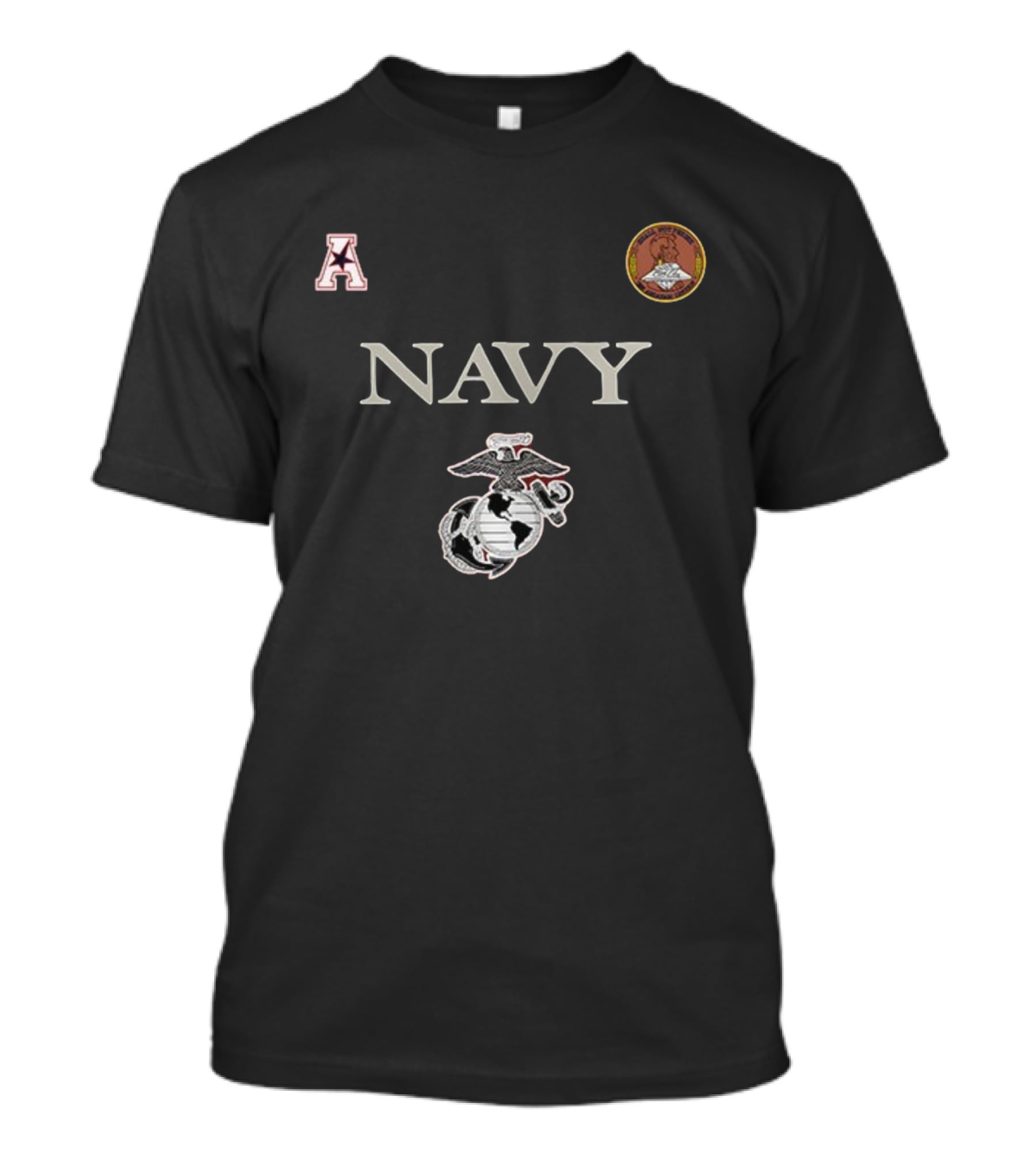 Navy Midshipmen Marine Corps Heritage Arched Letter Emblem T-Shirt