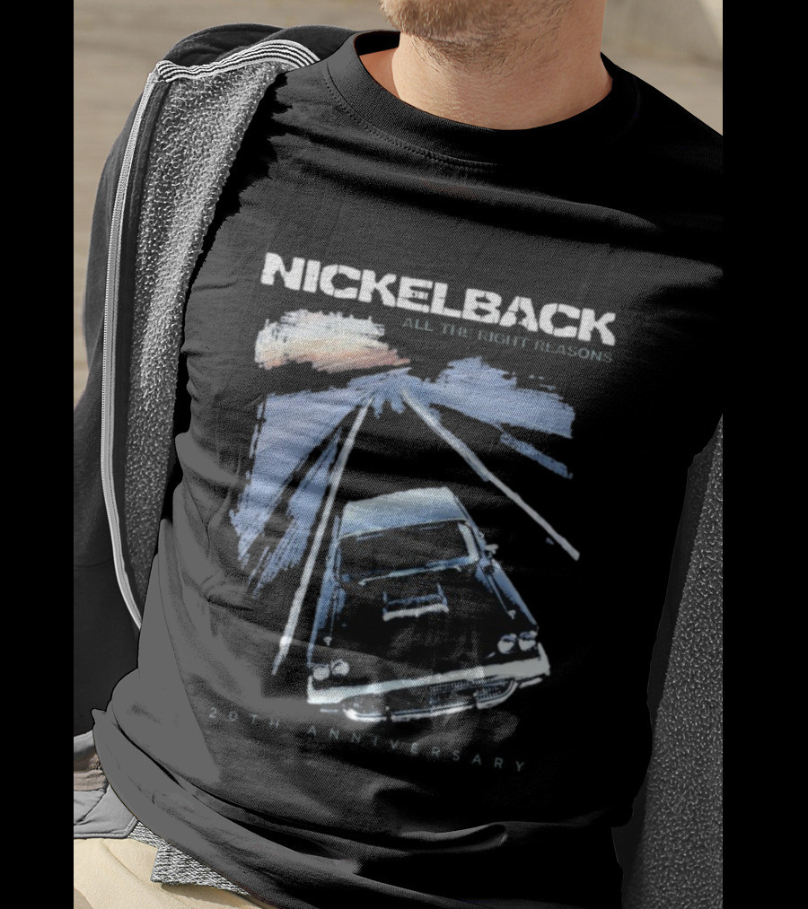 Nickelback All The Right Reasons 20th Anniversary Vintage Car Cover T-Shirt