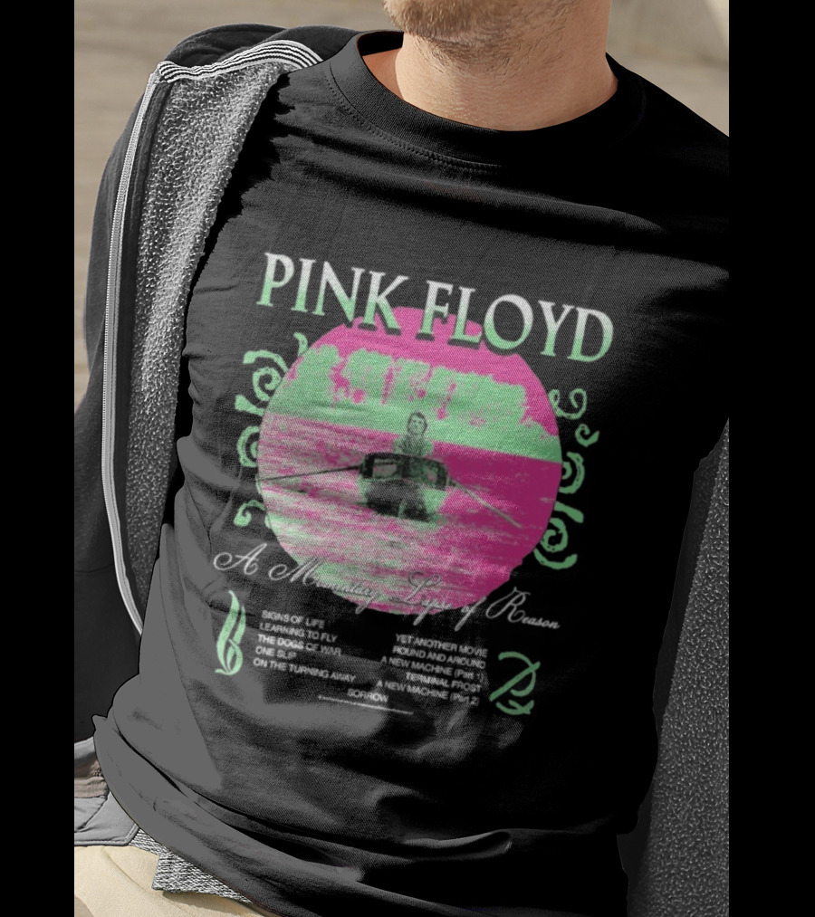 Pink Floyd A Momentary Lapse Of Reason Neon Rowing Scene T-Shirt