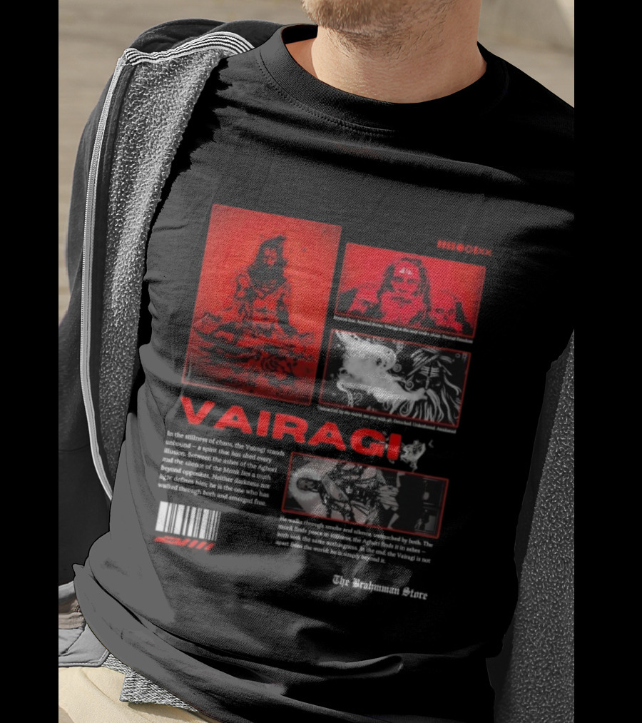 Vairagi The Brahmman Beyond Time Meditative Spiritual Essence T-Shirt
