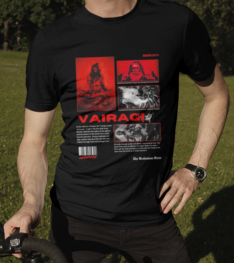 Vairagi The Brahmman Beyond Time Meditative Spiritual Essence T-Shirt