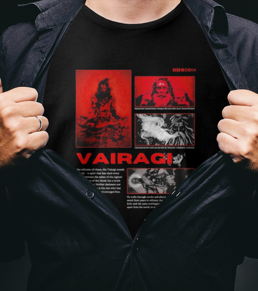 Vairagi The Brahmman Beyond Time Meditative Spiritual Essence T-Shirt