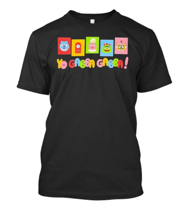 Yo Gabba Gabba Characters Colorful Blocks T-Shirt