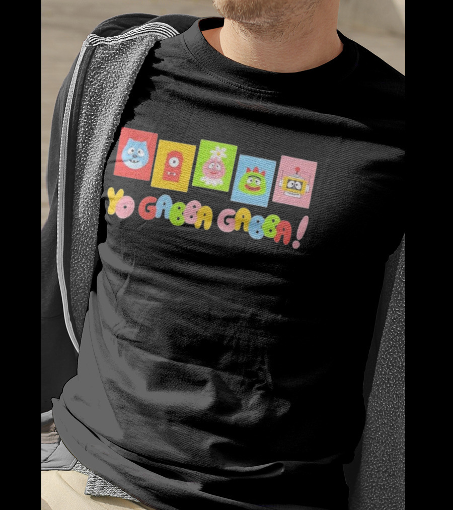 Yo Gabba Gabba Characters Colorful Blocks T-Shirt