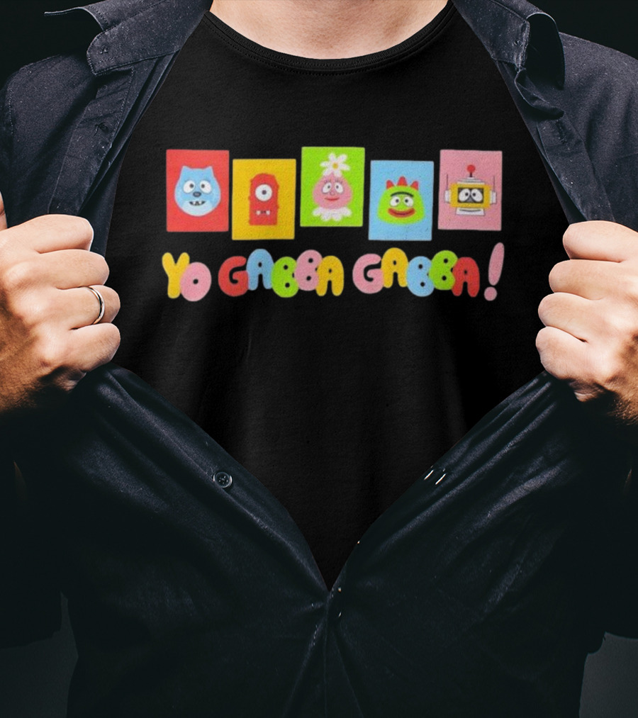 Yo Gabba Gabba Characters Colorful Blocks T-Shirt