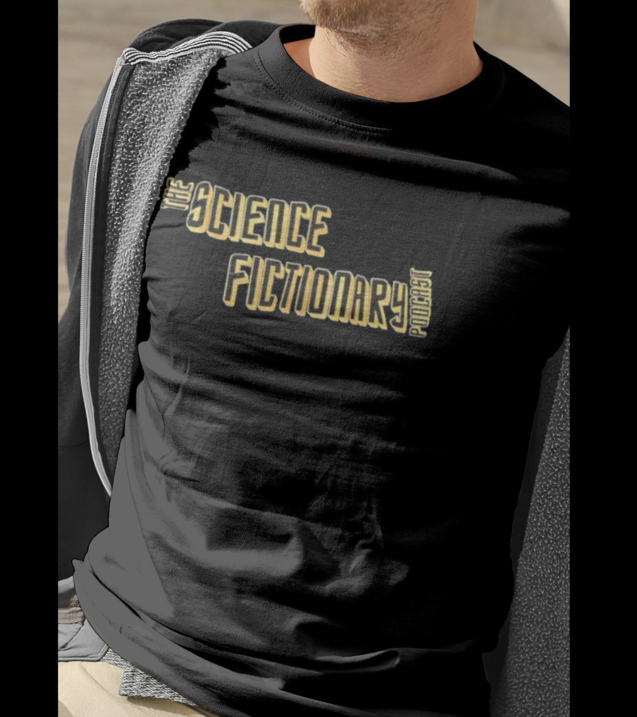The Science Fictionary Podcast Retro Sci-Fi Typography Style T-Shirt