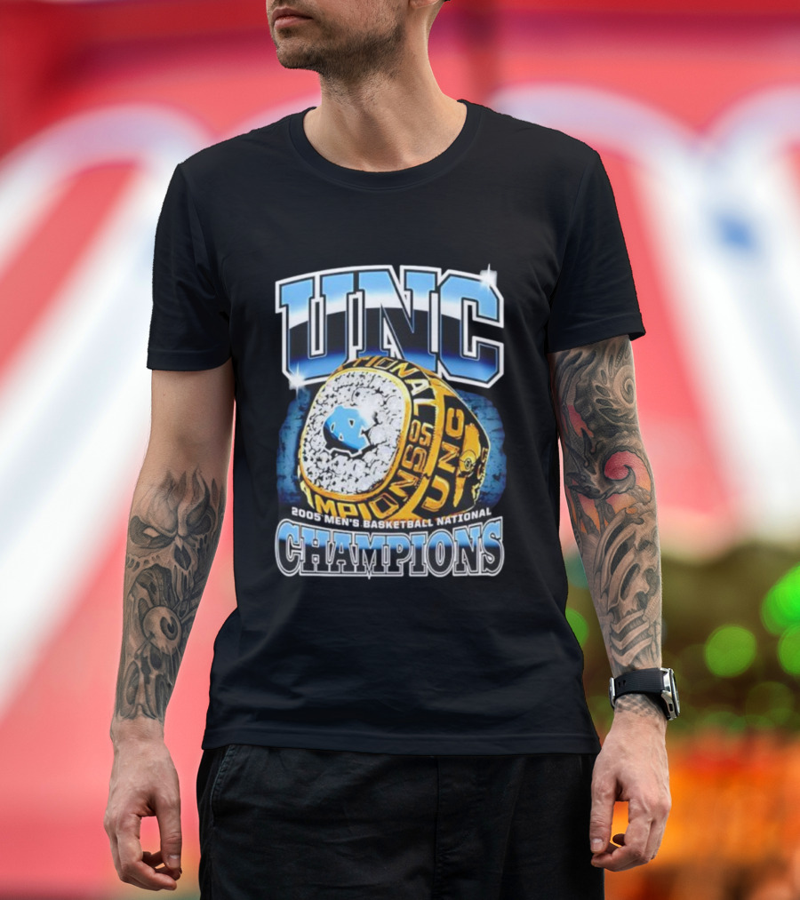 UNC 2005 Men's Basketball National Champions Ring T-Shirt