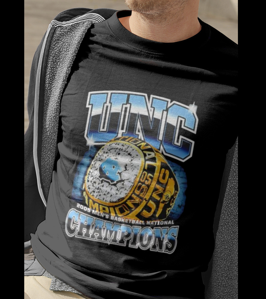 UNC 2005 Men's Basketball National Champions Ring T-Shirt