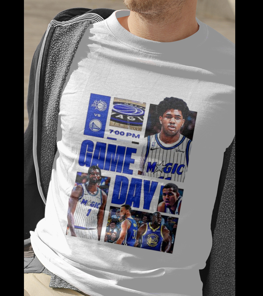 Orlando Magic Vs Golden State Warriors NBA Game Day 2025 7:00 PM T-Shirt
