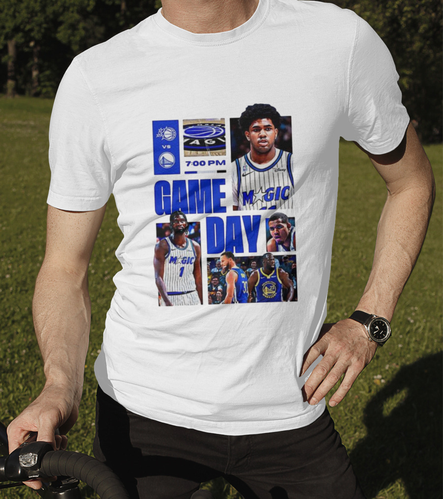 Orlando Magic Vs Golden State Warriors NBA Game Day 2025 7:00 PM T-Shirt