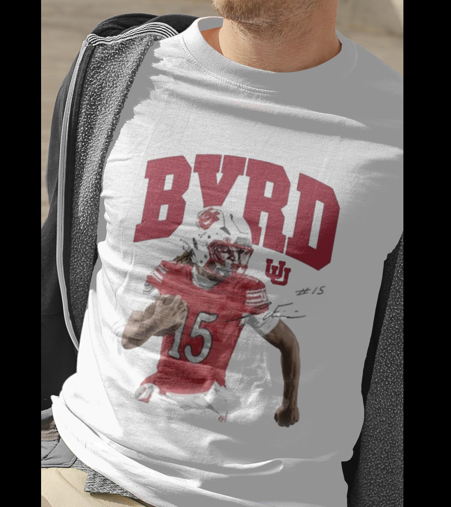 BYRD 15 Utah Utes Football Player Jersey T-Shirt