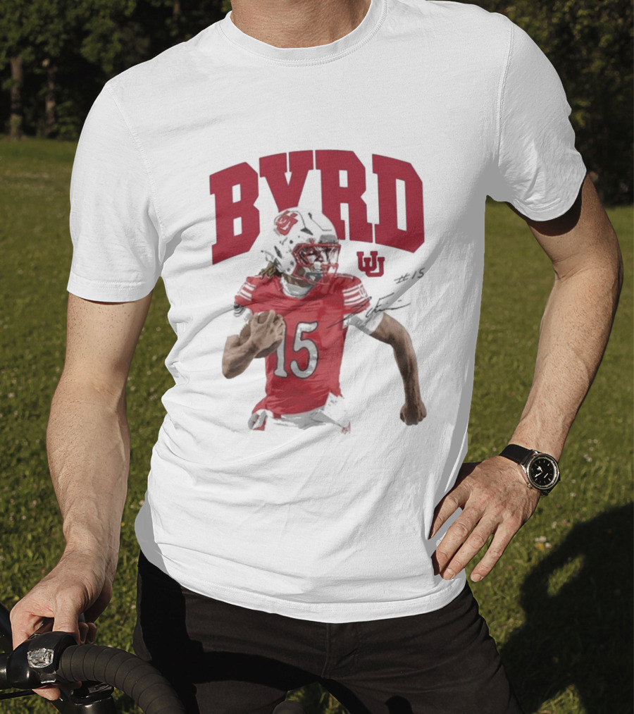 BYRD 15 Utah Utes Football Player Jersey T-Shirt