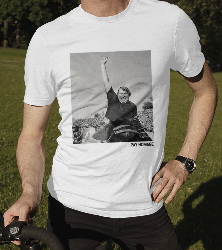 John Madden Celebratory Ride Raiders Coach Achievement T-Shirt