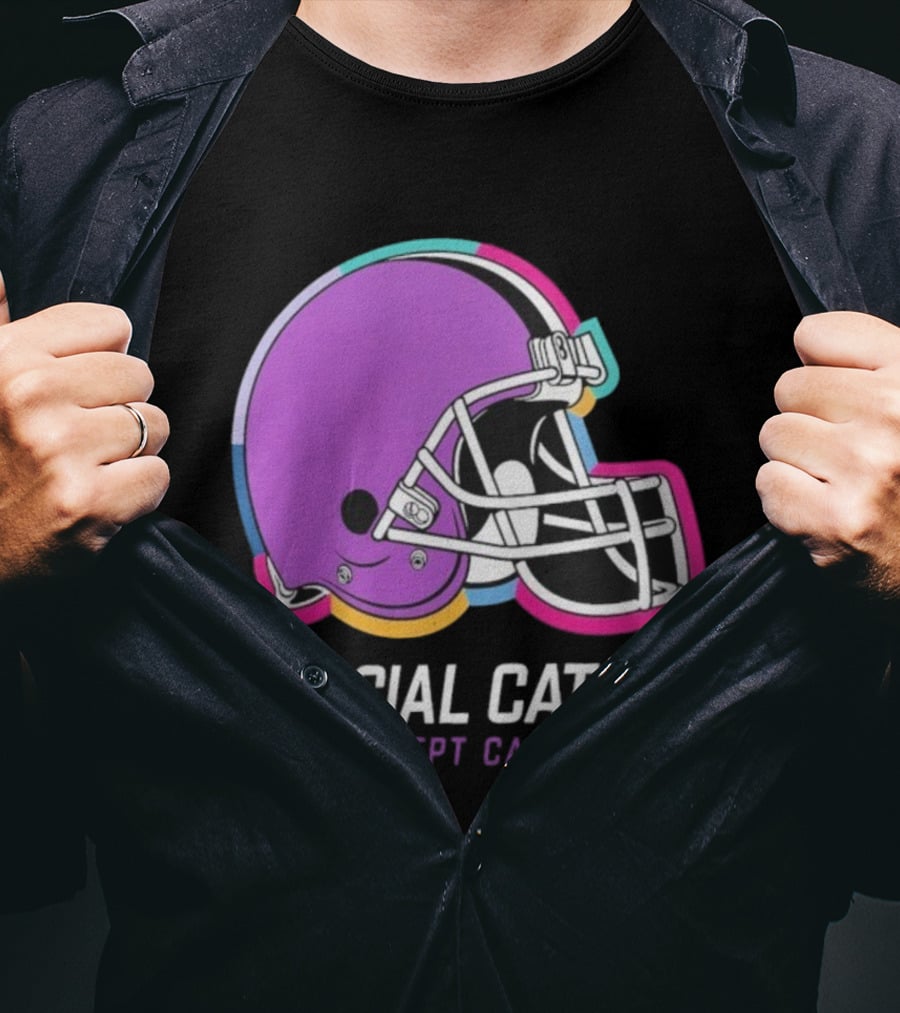 Cleveland Browns NFL Crucial Catch Intercept Cancer Helmet T-Shirt