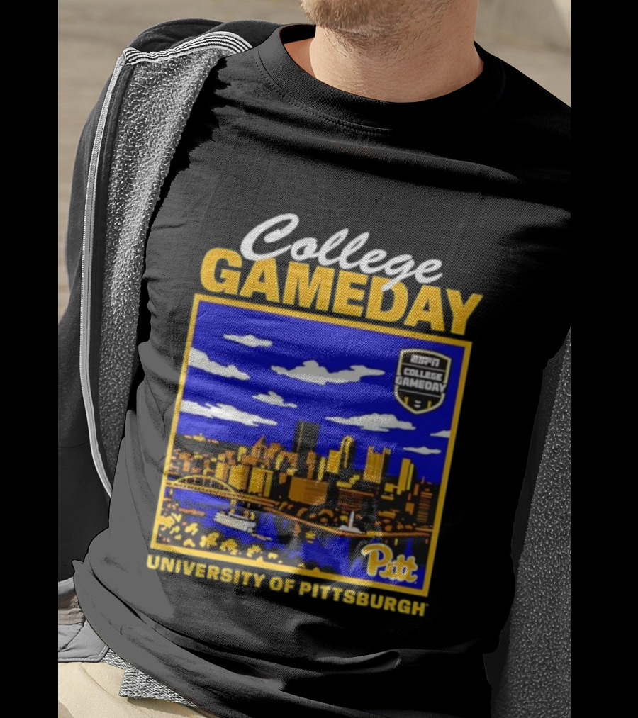 College Gameday ESPN Pitt Skyline University Of Pittsburgh T-Shirt