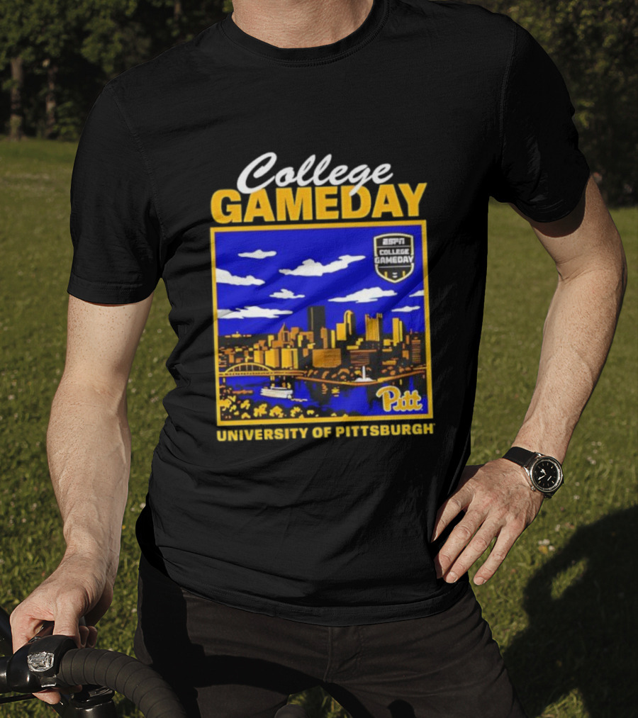 College Gameday ESPN Pitt Skyline University Of Pittsburgh T-Shirt