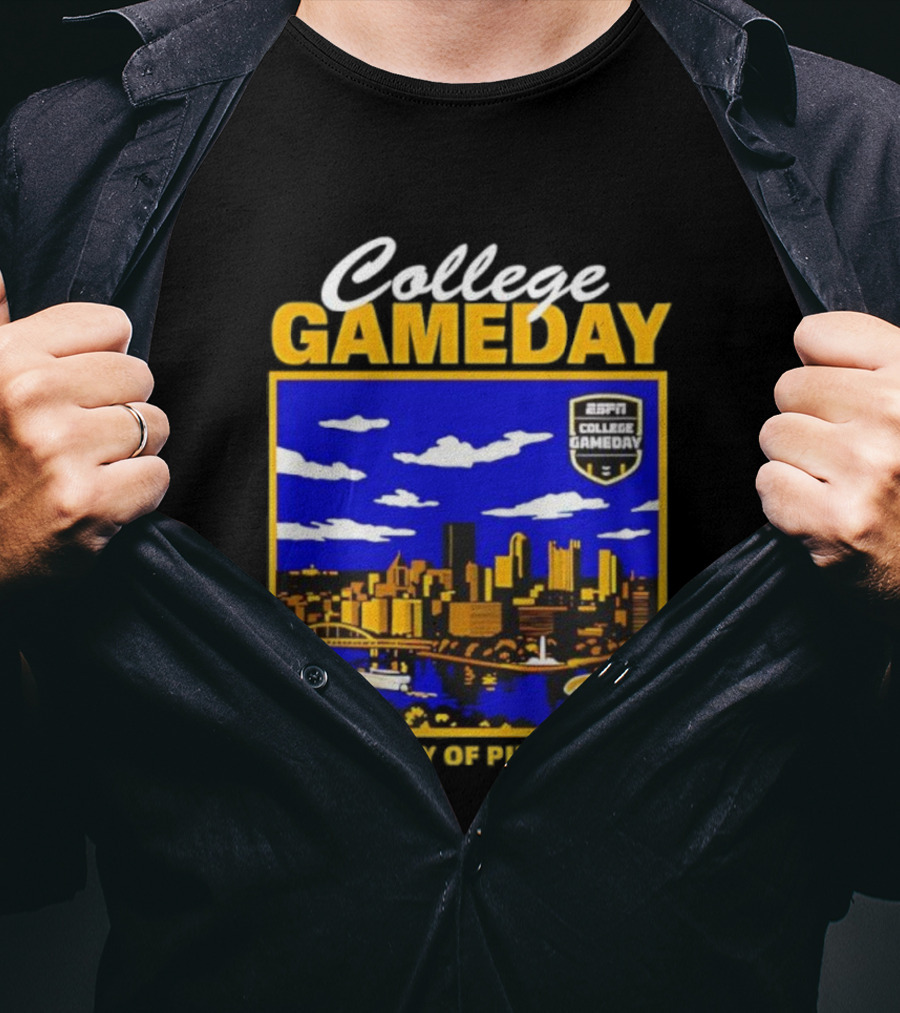 College Gameday ESPN Pitt Skyline University Of Pittsburgh T-Shirt