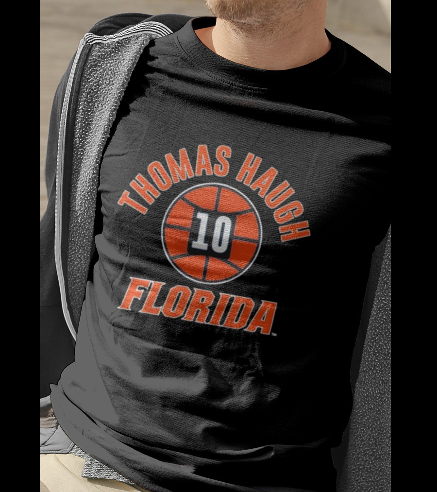 Florida Basketball Thomas Haugh 10 Ball T-Shirt