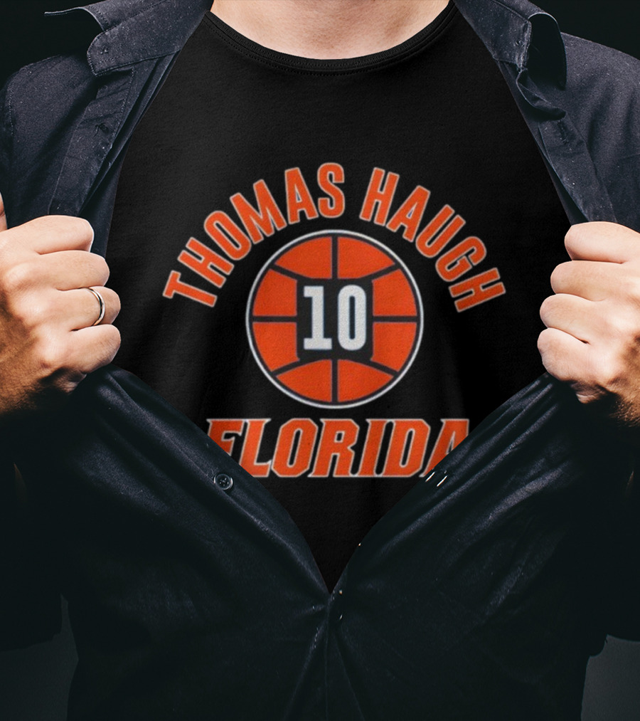 Florida Basketball Thomas Haugh 10 Ball T-Shirt