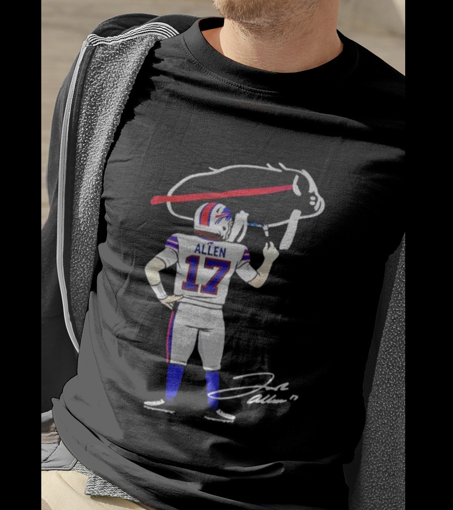Josh Allen Buffalo Bills NFL Meme Signature 2025 T-Shirt
