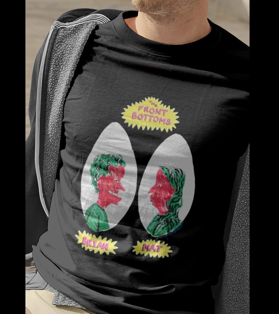 The Front Bottoms Brian Mat Cartoon Art Faces T-Shirt