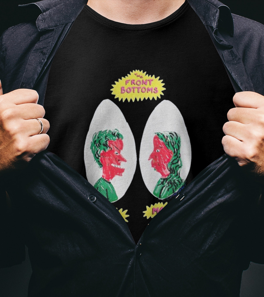 The Front Bottoms Brian Mat Cartoon Art Faces T-Shirt