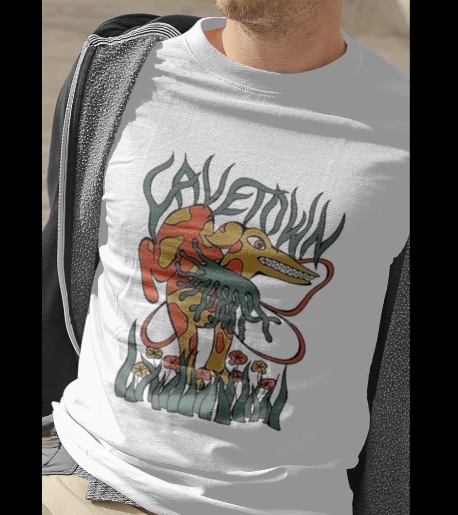 Cavetown Dragon Dog Creature Floral Elements T-Shirt