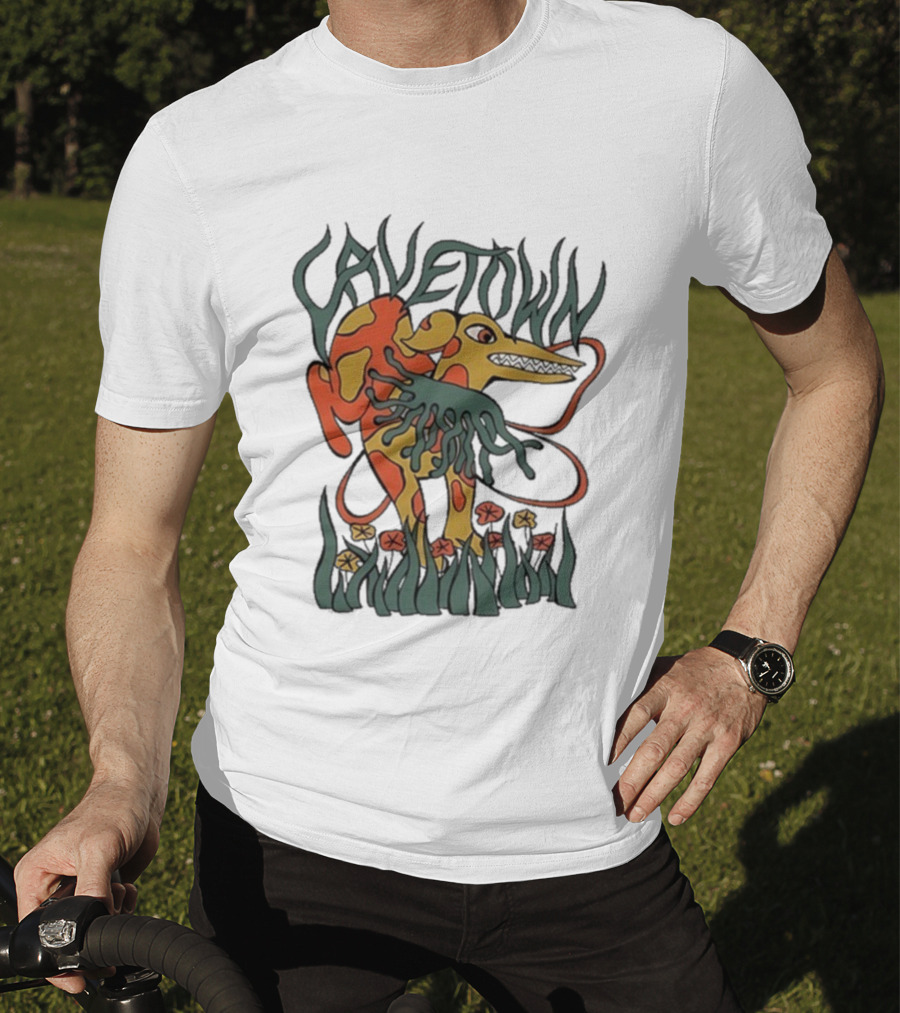 Cavetown Dragon Dog Creature Floral Elements T-Shirt
